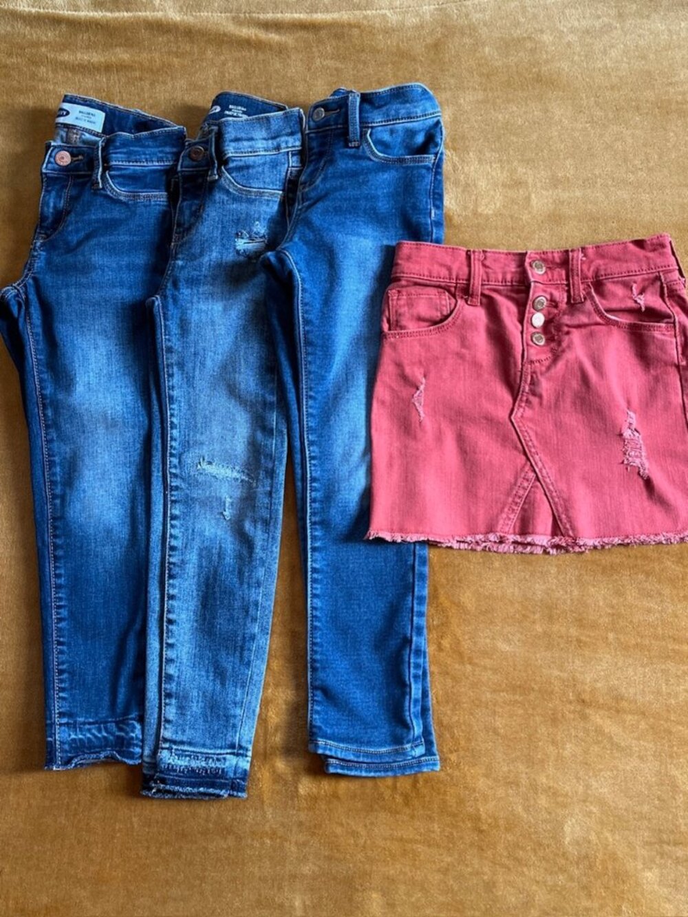 Old Navy Mixed Lot of 4 Jeans Skirt Girls sz 6 Denim School Casual Everyday